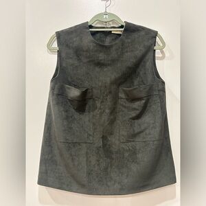 Áeron Faux Suede Sleeveless Top